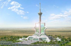 turkmenistanda  televizyon kulesi