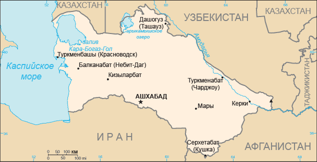 turkmenistan harita